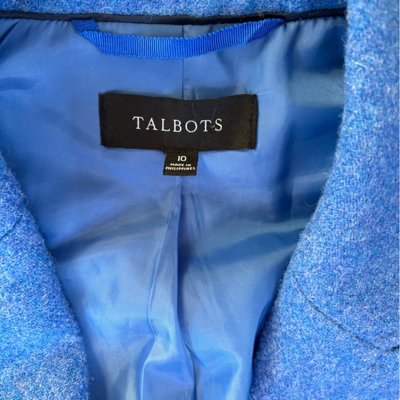Talbots Blue Wool Blend Blazer, Sz 10 - Picture 7 of 8